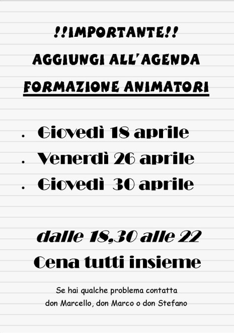 date formazione